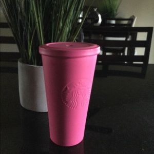 Hot pink Starbucks cup